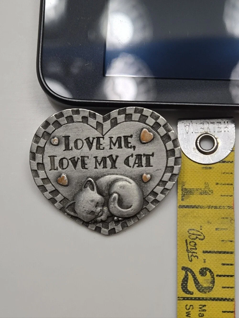 Love Me Love My Cat Brooch Sleep Cat Brooch Spoontique Cat Brooch Sliver Tone
